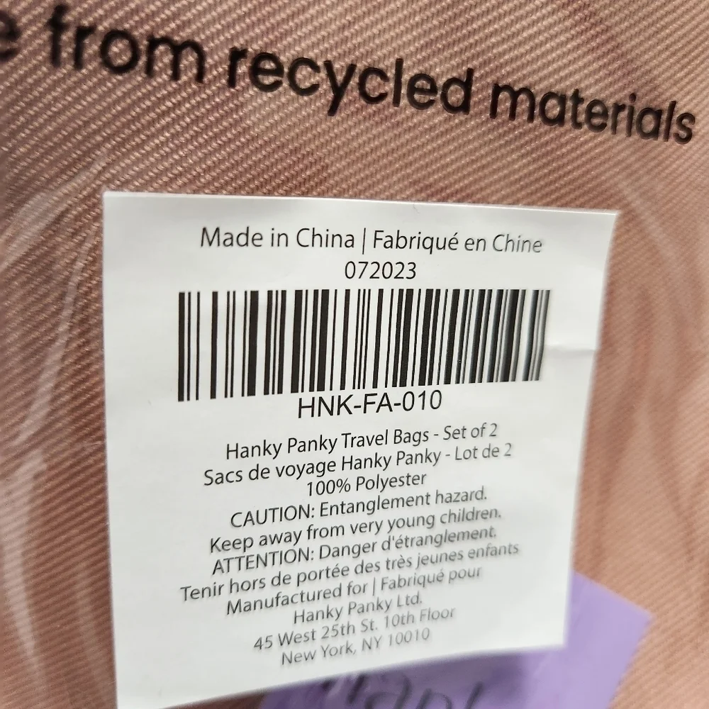 Hanky Panky Wash & Wear Travel Bags NEW